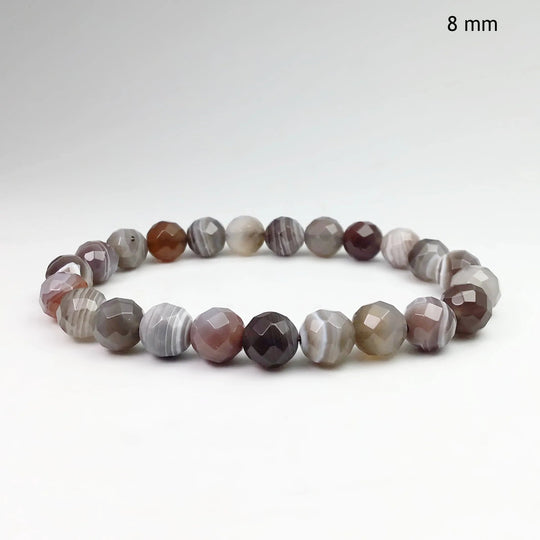 Botswana Agate Faceted Beaded Bracelet