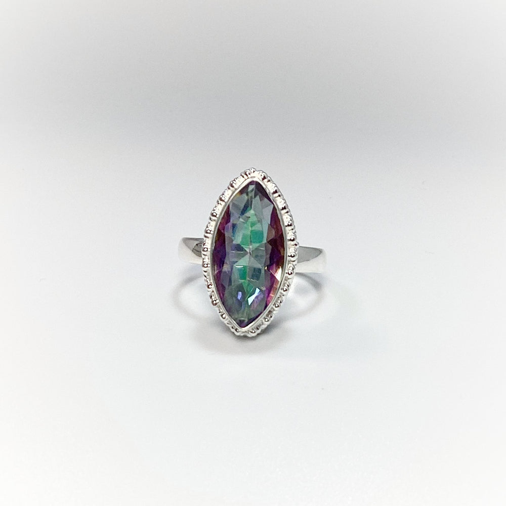 Mystic Topaz Marquise Cut Ring