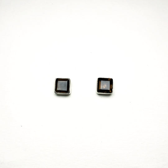 Smoky Quartz Stud Earrings