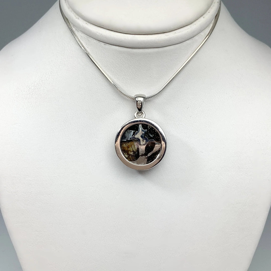 Sericho Meteorite Round Pendant