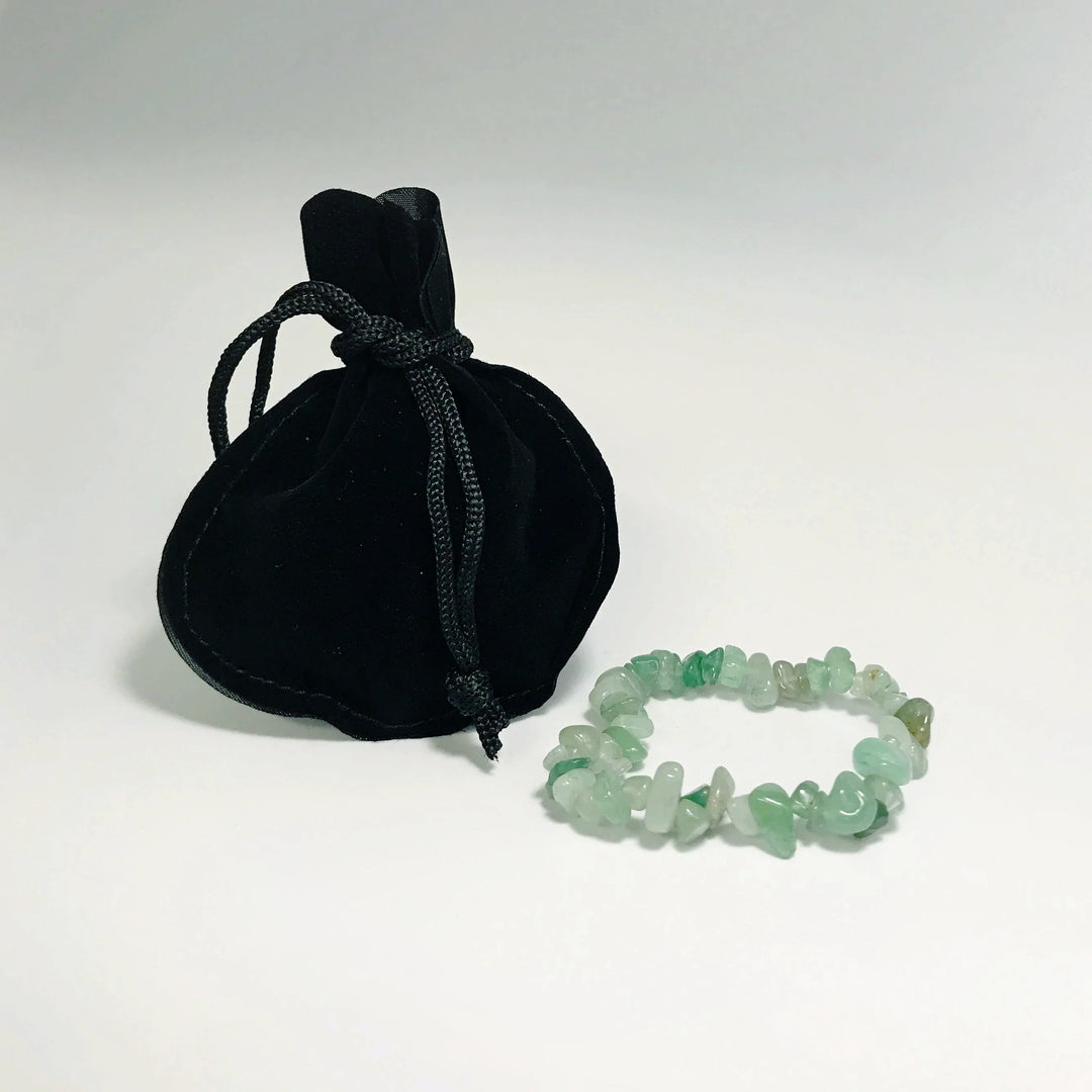 Green Aventurine Chip Beaded Bracelet