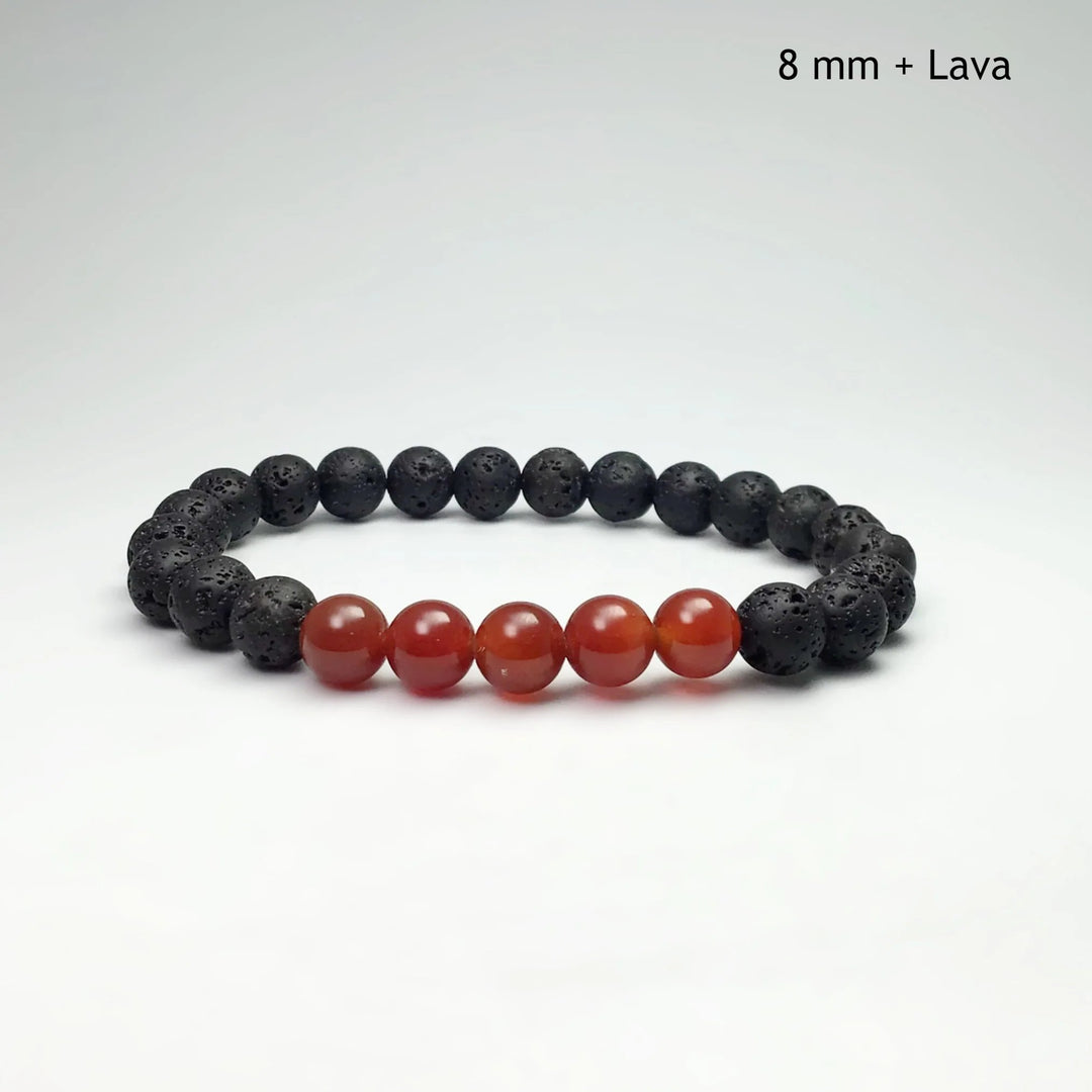 Carnelian Agate Beaded Bracelet