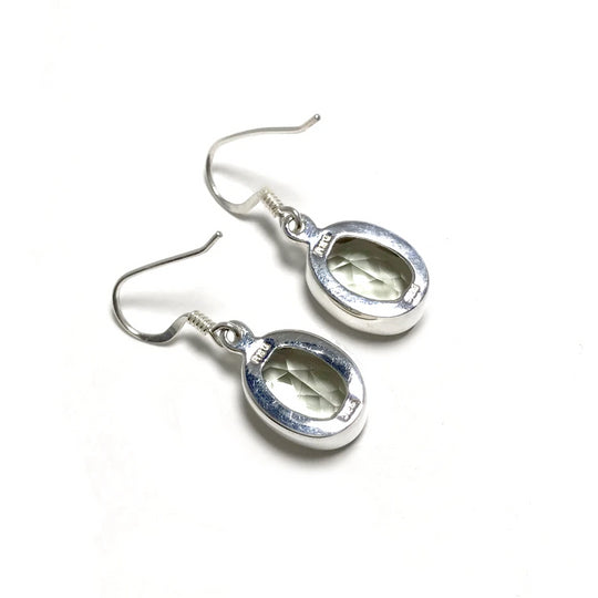 Green Amethyst Dangle Earrings