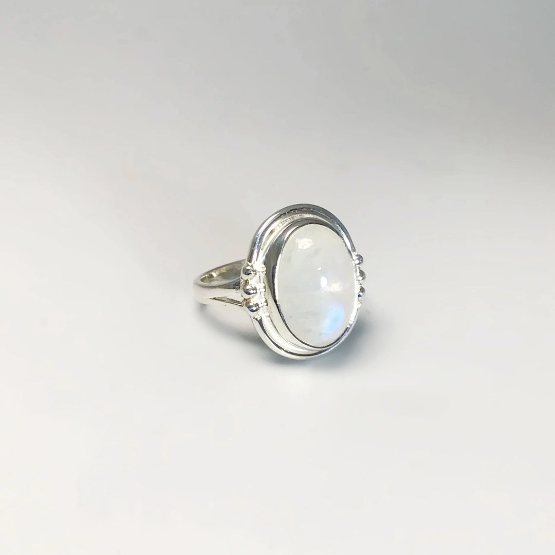 Rainbow Moonstone Ring