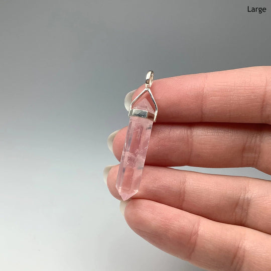 Rose Quartz Double Terminated Point Pendant