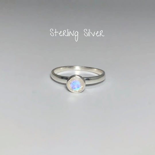 Rainbow Moonstone Ring