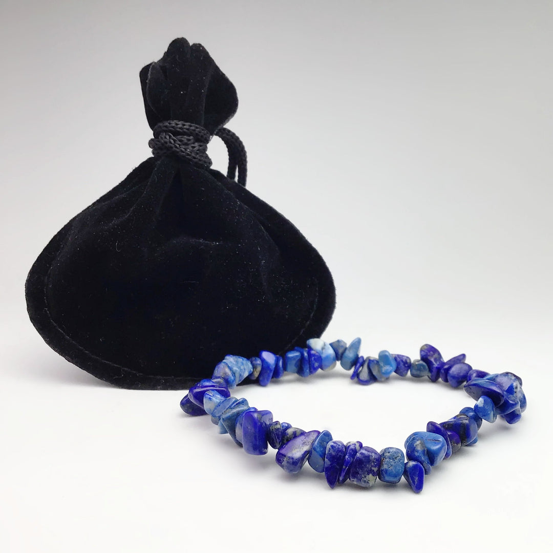 Lapis Lazuli Chip Beaded Bracelet