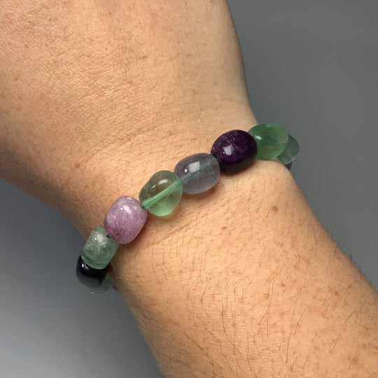 Fluorite Nugget Beaded Bracelet