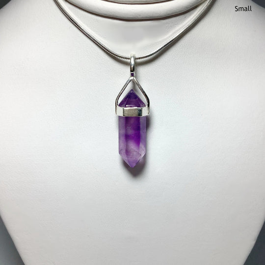 Amethyst Double Terminated Point Pendant