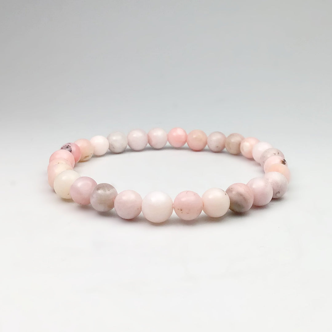 Pink Peruvian Opal Beaded Bracelet