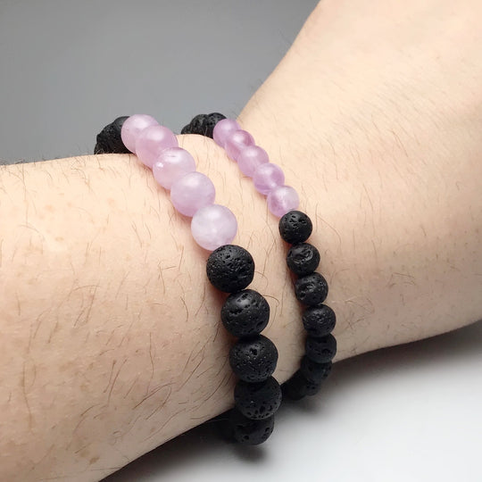 Lavender Amethyst Beaded Bracelet