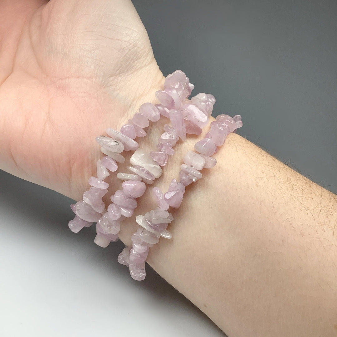 Kunzite Chip Beaded Bracelet