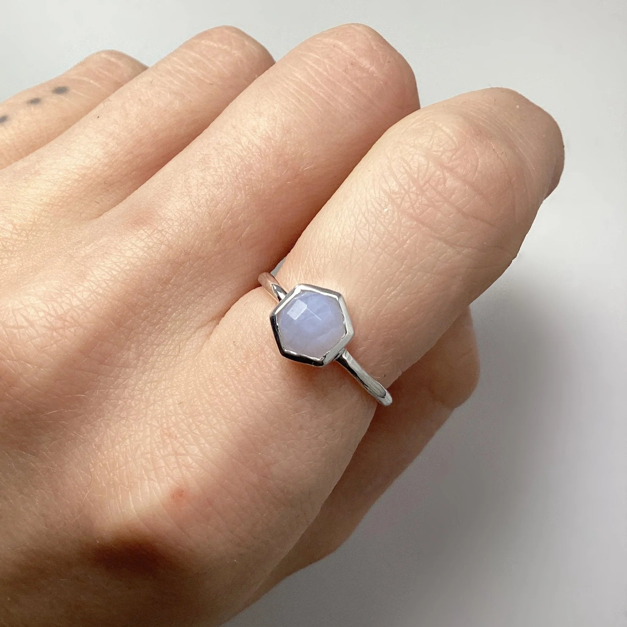 Blue Lace Agate Ring