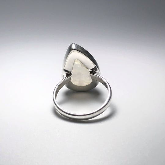 Rainbow Moonstone Ring - Size 8.5