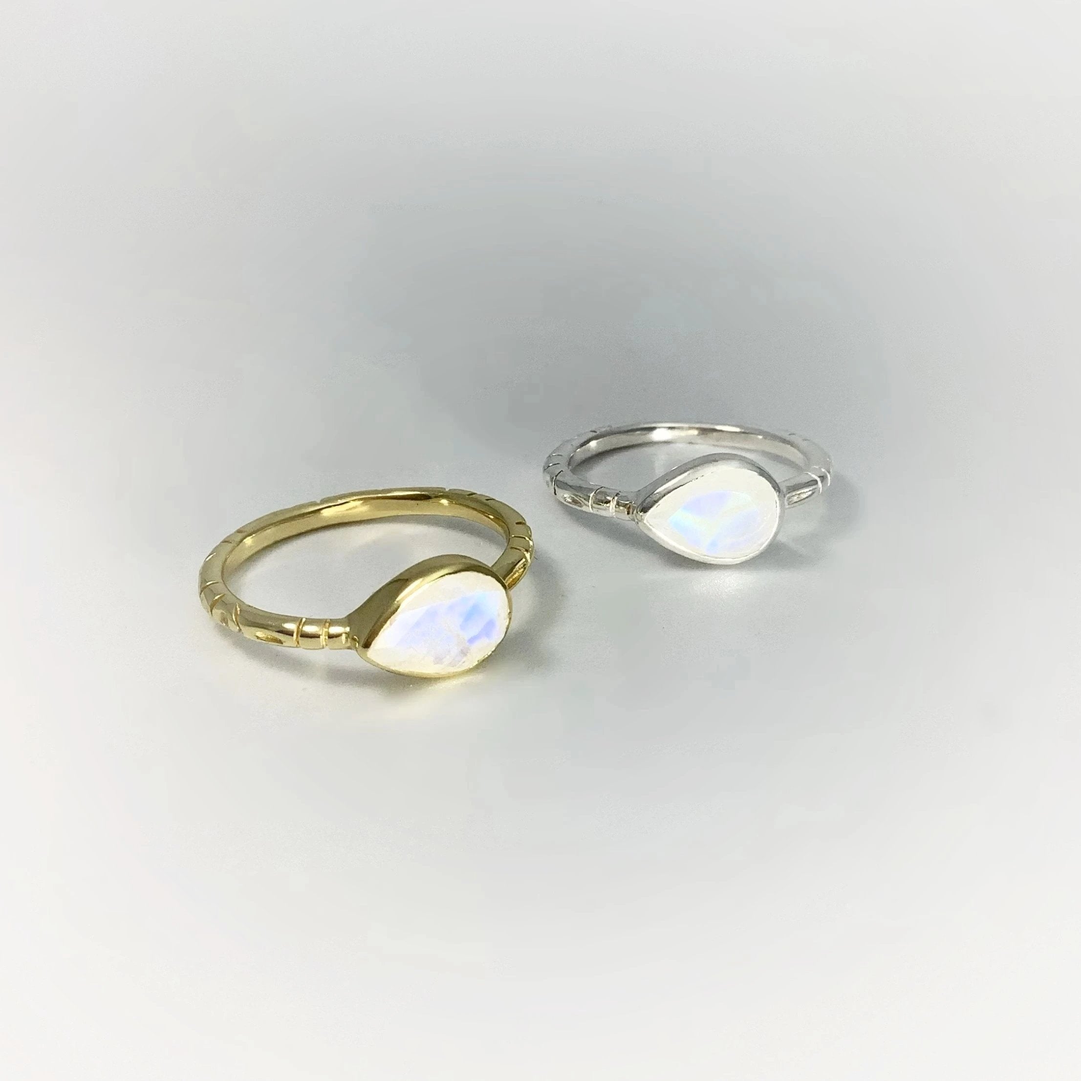 Rainbow Moonstone Ring