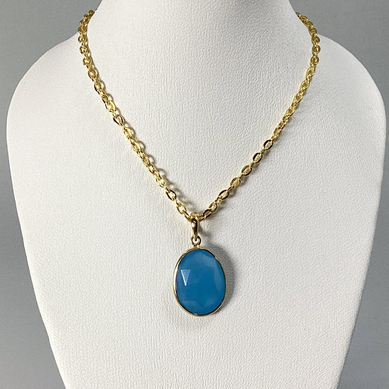 Blue Chalcedony Pendant