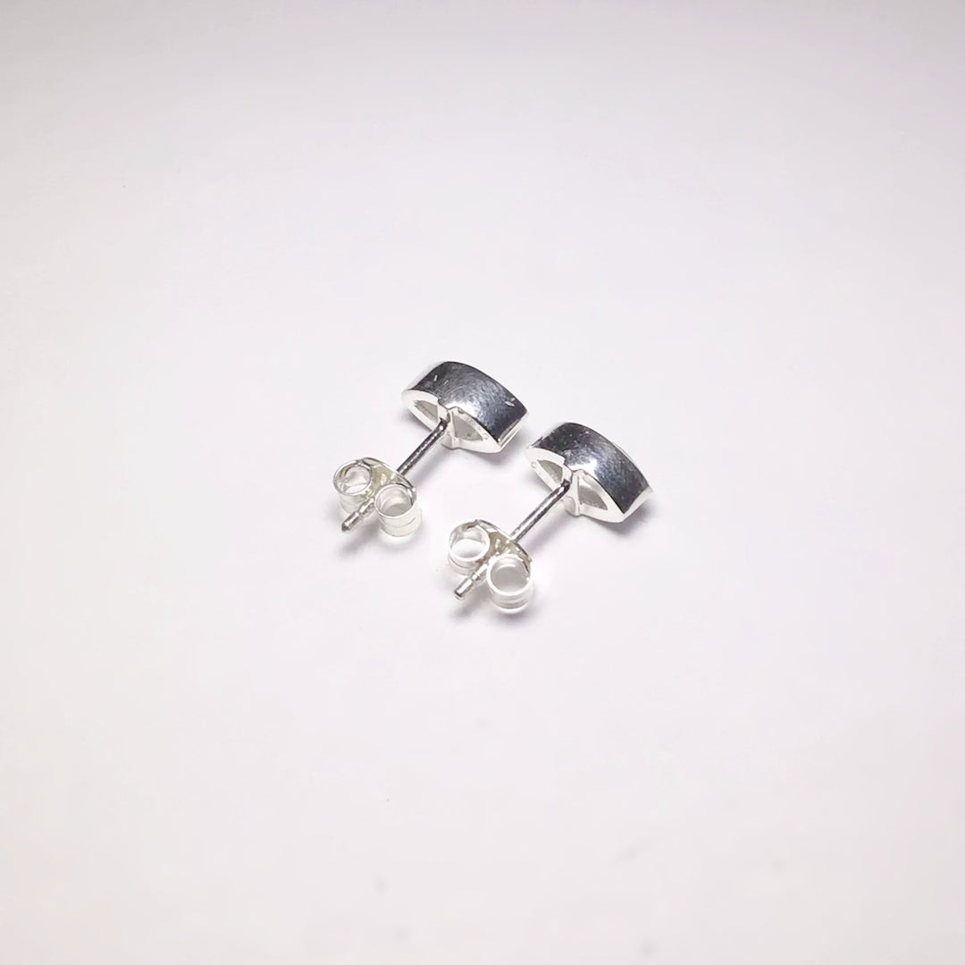 Rainbow Moonstone Stud Earrings