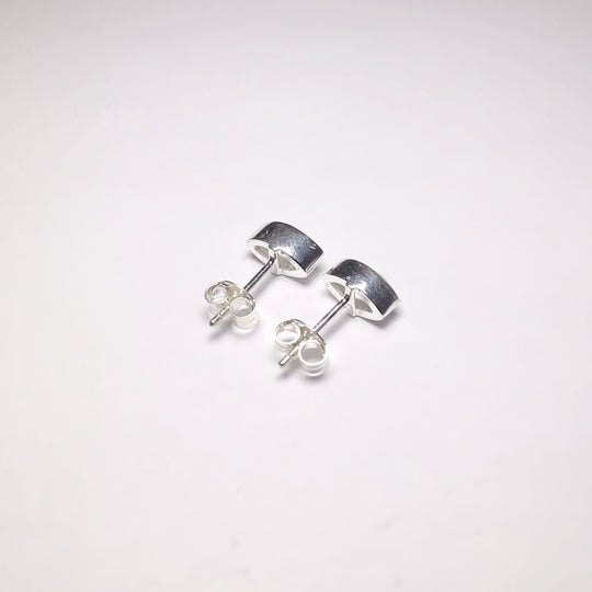 Rainbow Moonstone Stud Earrings