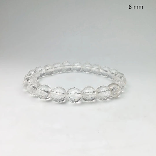 Quartz Faceted Beaded Bracelet