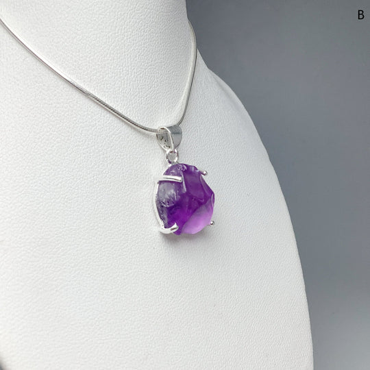 Raw Amethyst Pendant at $139 Each