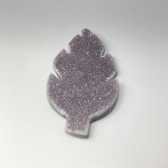 Amethyst Druze Cluster Leaf Carving