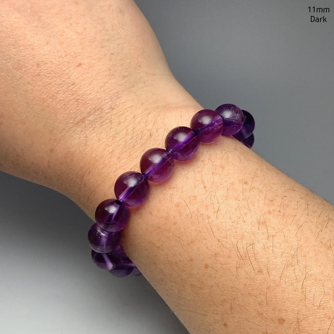 Amethyst Beaded Bracelet - High Quality