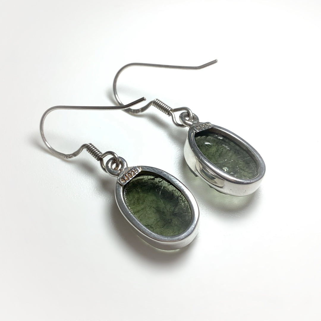 Moldavite Dangle Earrings