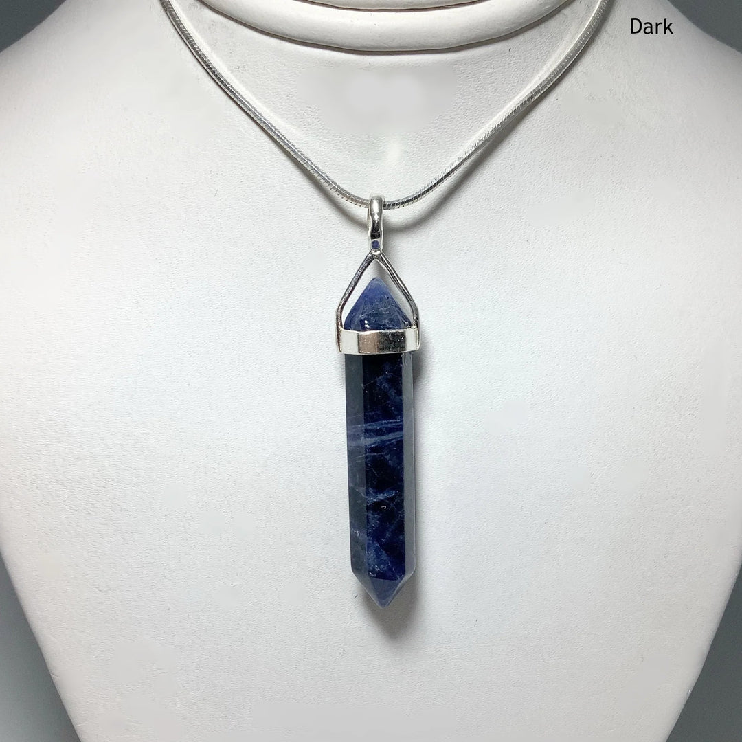 Sodalite Double Terminated Point Pendant