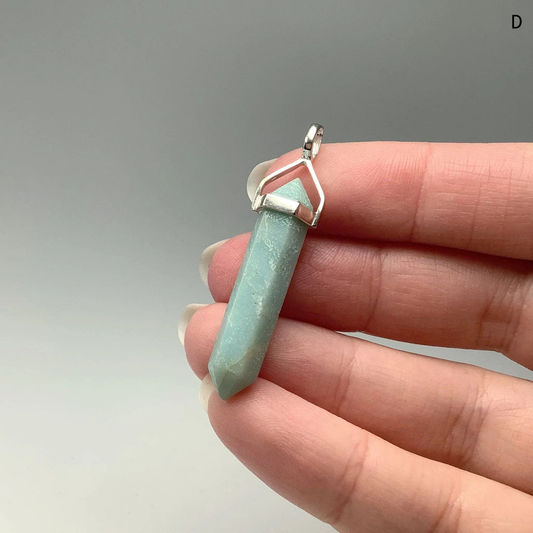 Amazonite Double Terminated Point Pendant