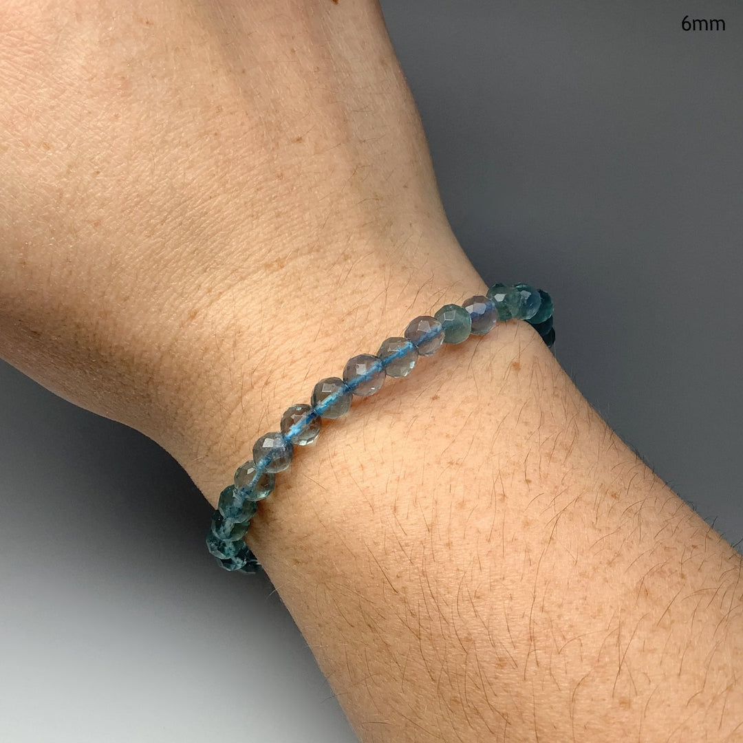 Blue Fluorite Faceted Beaded Bracelet