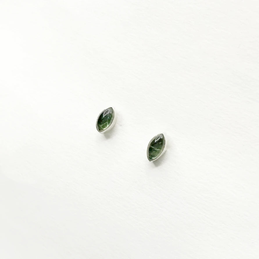 Green Tourmaline Stud Earrings