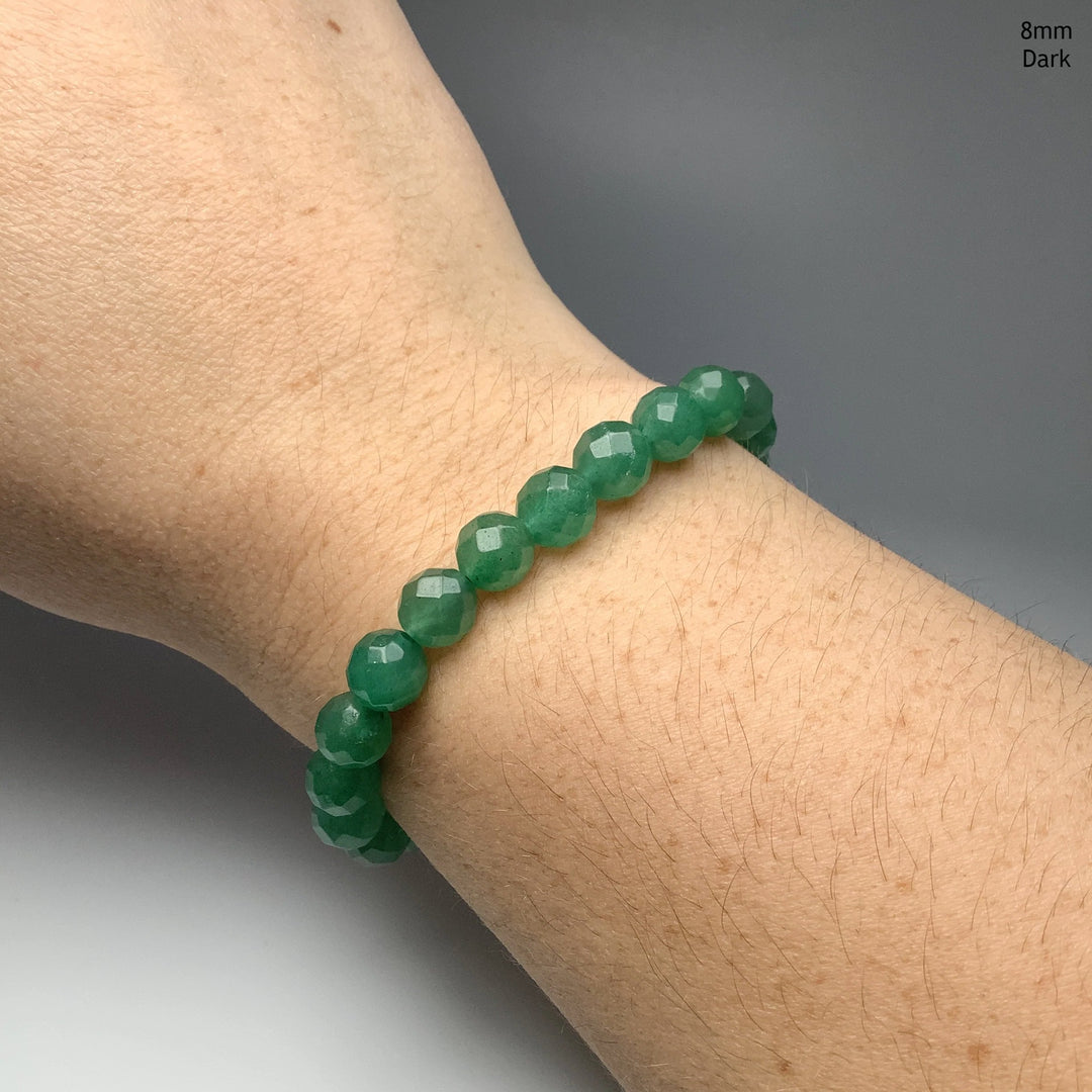 Green Aventurine Faceted Beaded Bracelet