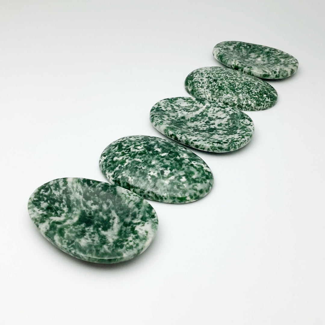 Worry Stone - Green Dot Jade