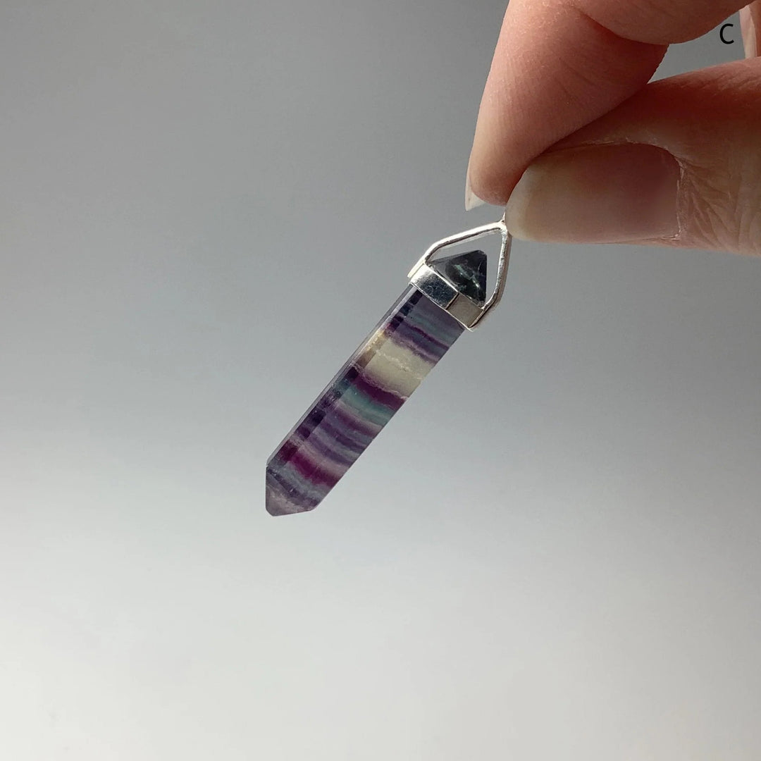 Fluorite Double Terminated Point Pendant