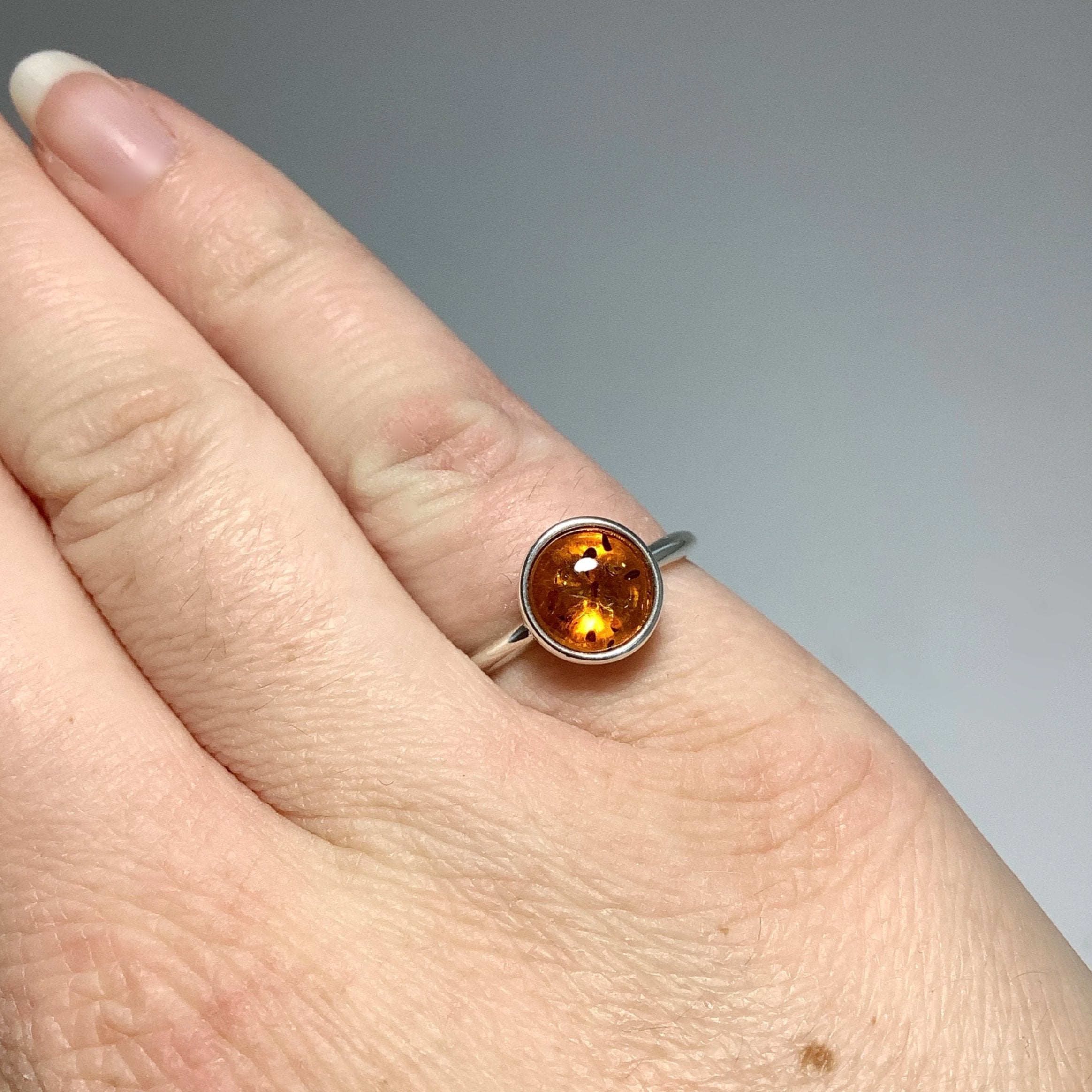 Cognac Amber Ring