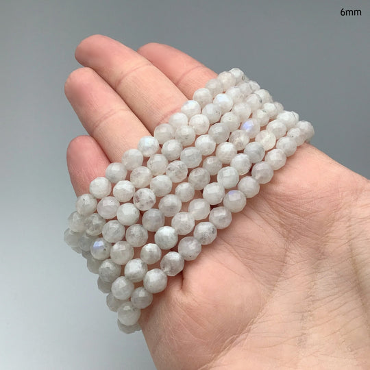 Moonstone Faceted Beaded Bracelet