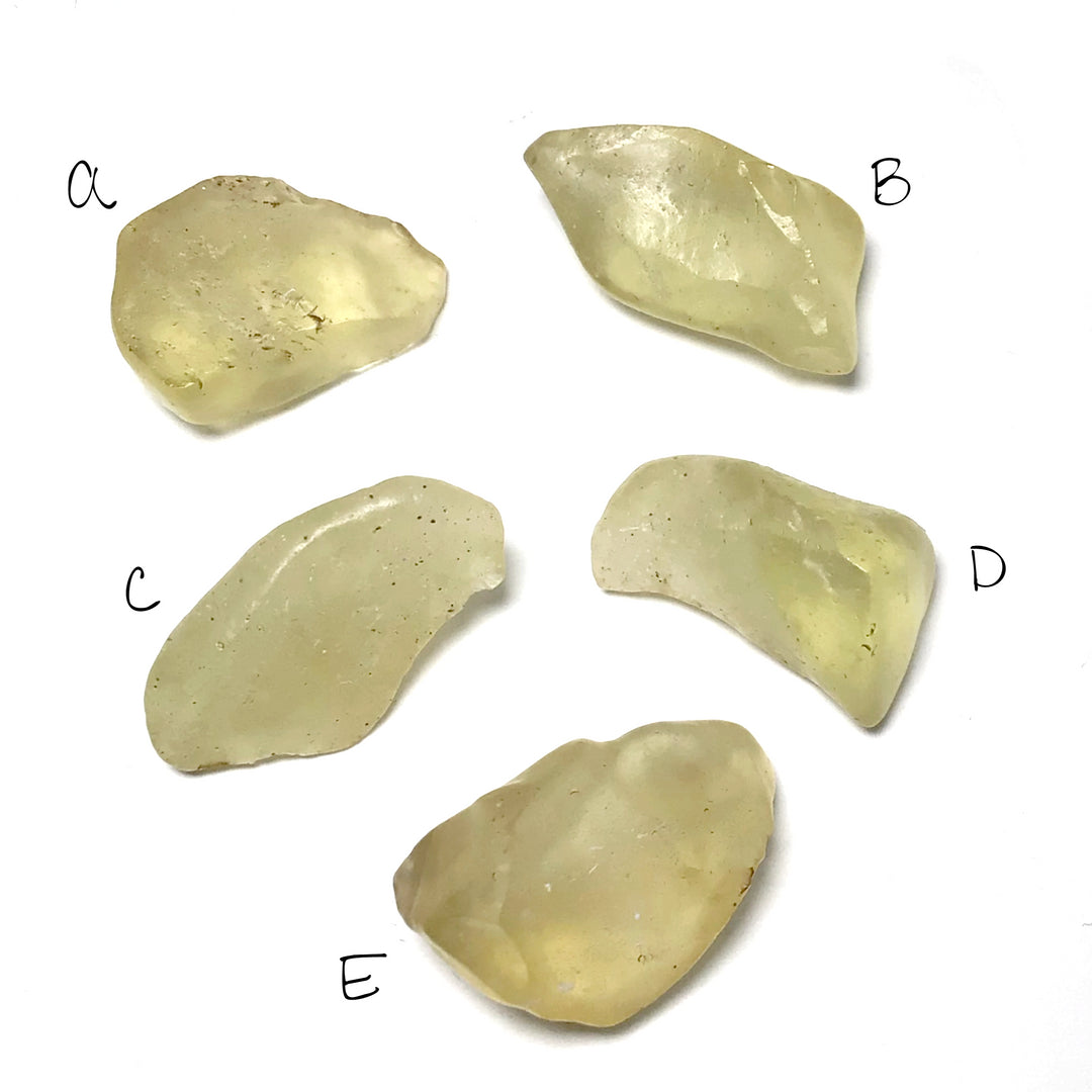 Libyan Desert Glass Tektite at $89 each: A -> E