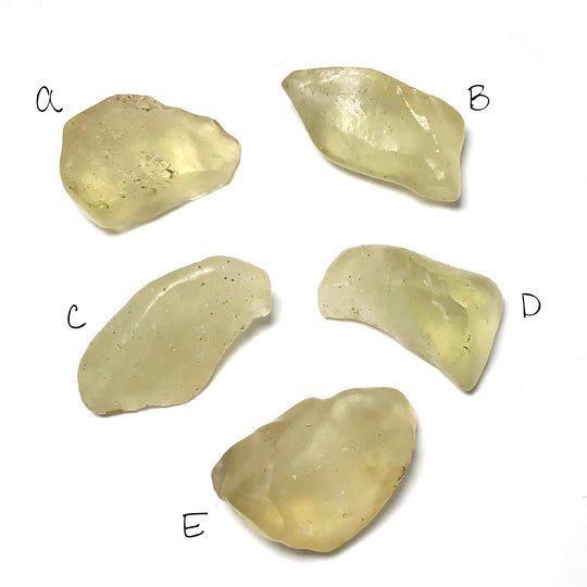 Libyan Desert Glass Tektite at $89 each: A -> E