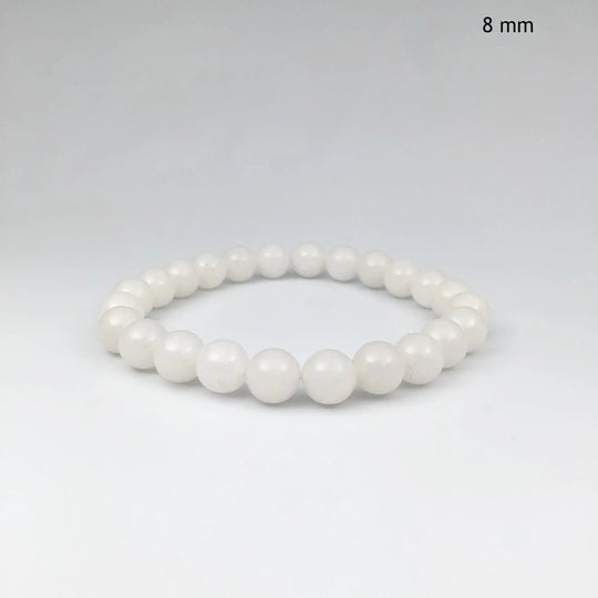 Milky Jade Beaded Bracelet