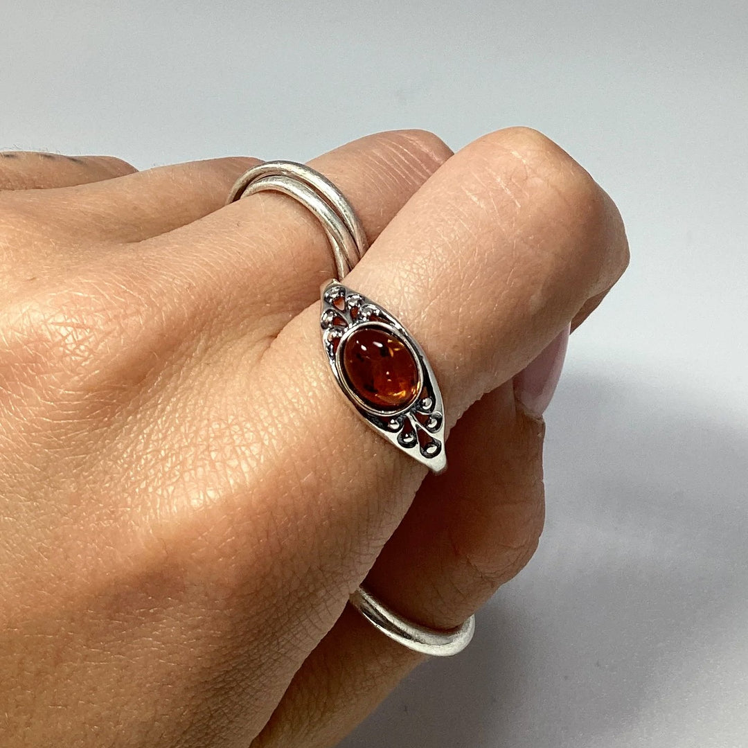 Cognac Amber Ring