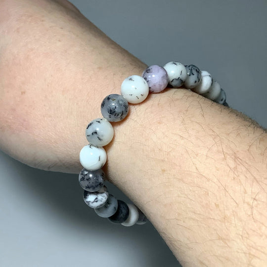 Dendritic Opal Beaded Bracelet - 8mm - High Quality