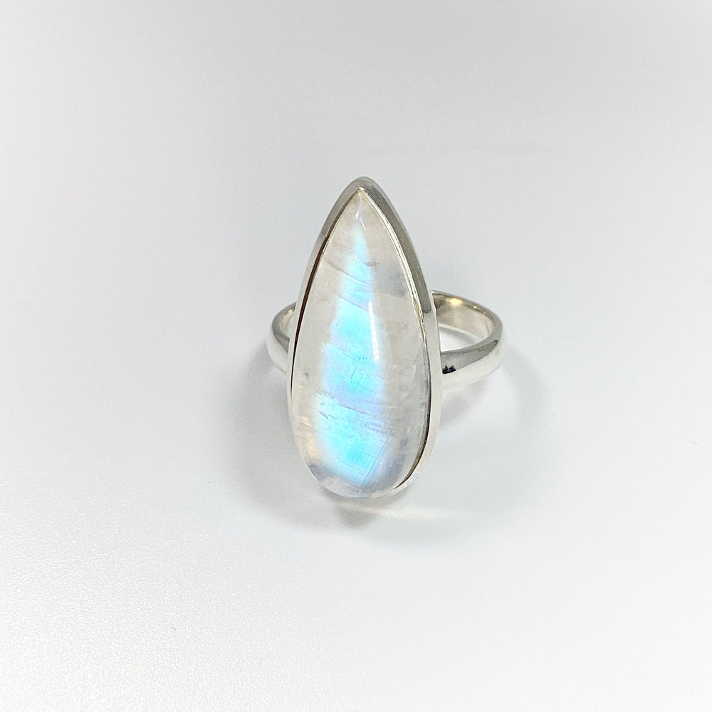 Rainbow Moonstone Ring - Size 8