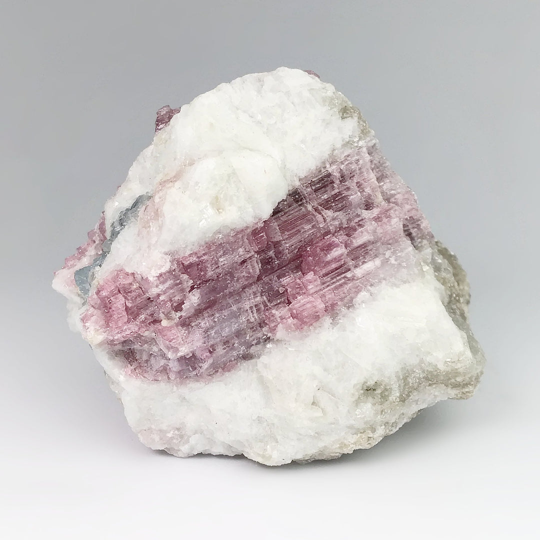 Pink Tourmaline with Aquamarine in Matrix