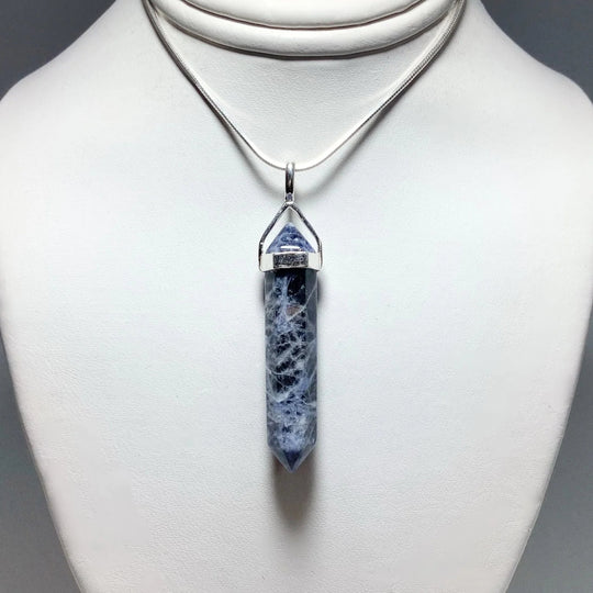 Sodalite Double Terminated Point Pendant