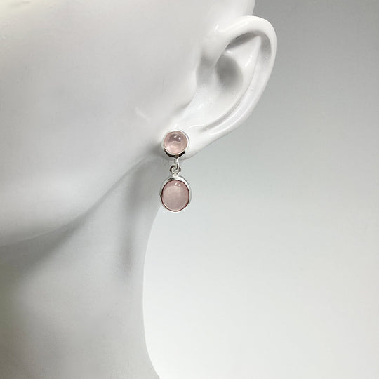 Rose Quartz Stud Earrings