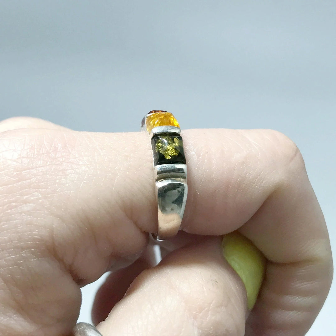 Mixed Amber Ring