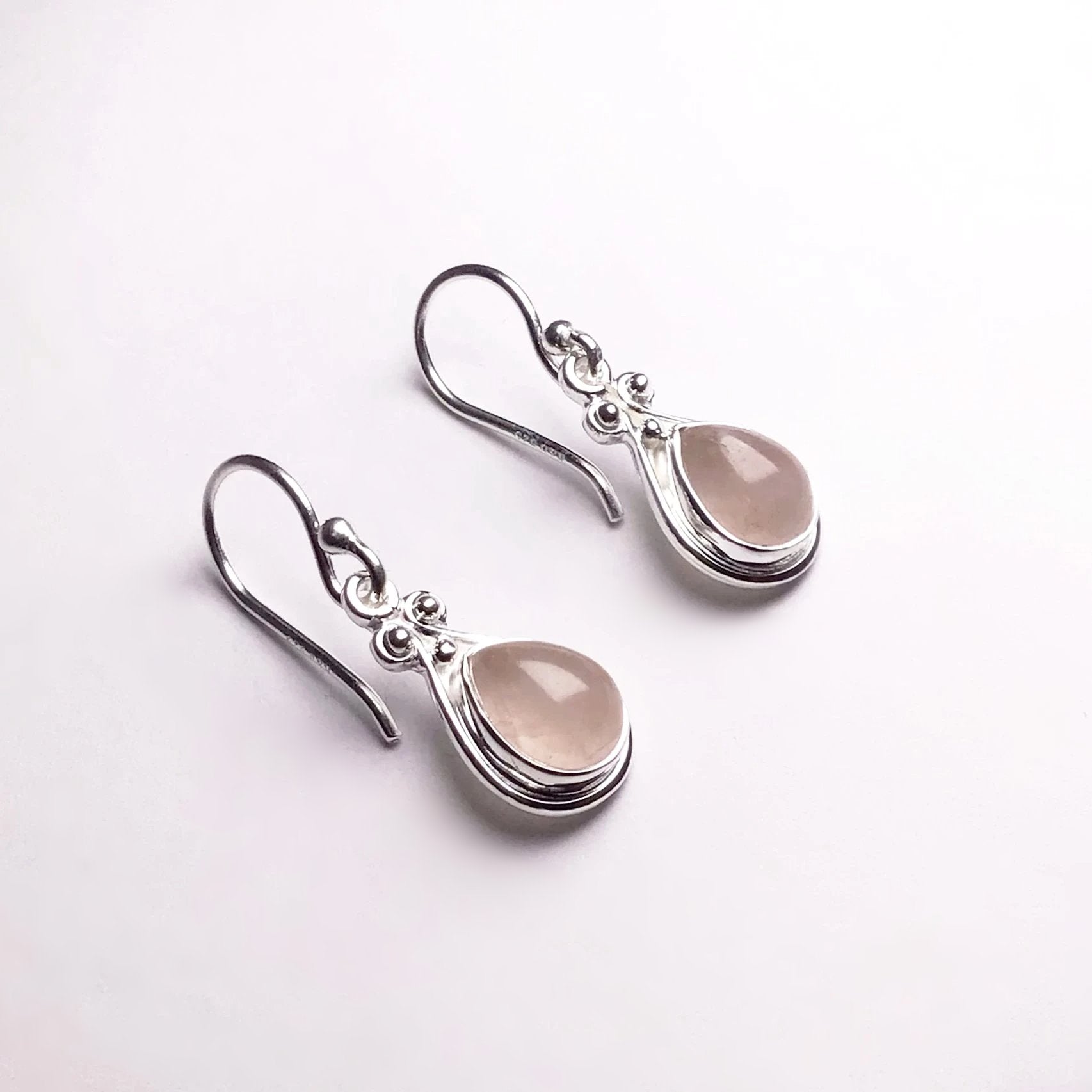 Rose Quartz Dangle Earrings