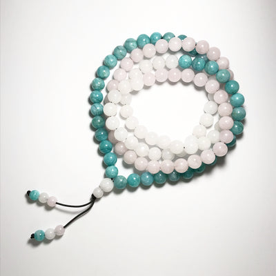 DearBracelet-Prayer Mala Beads Bracelets / Necklaces for Yoga Meditation,  8mm Stone Beads, Priced 1pcs(NKKS1003)