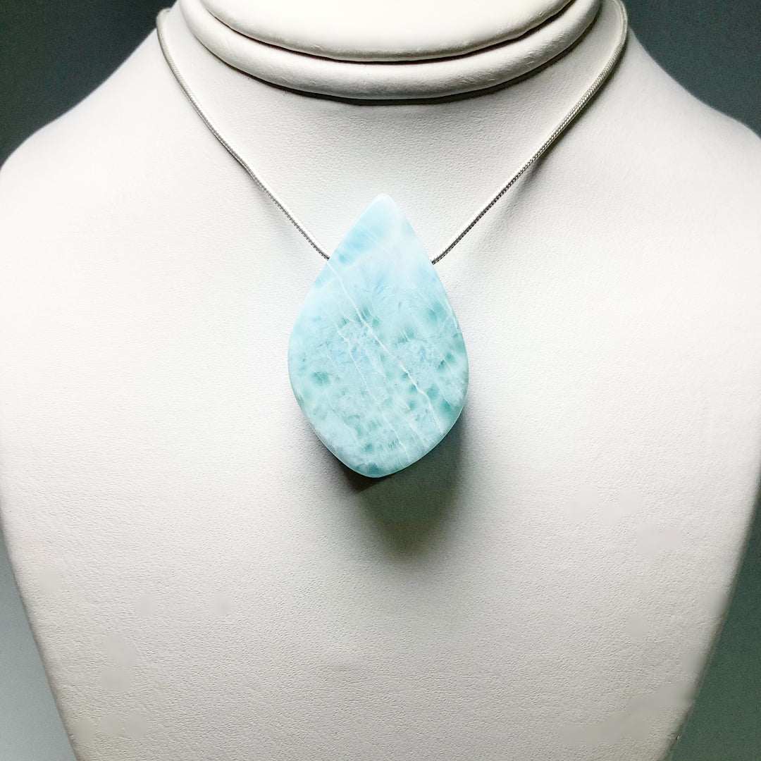 Larimar Drilled Pendant