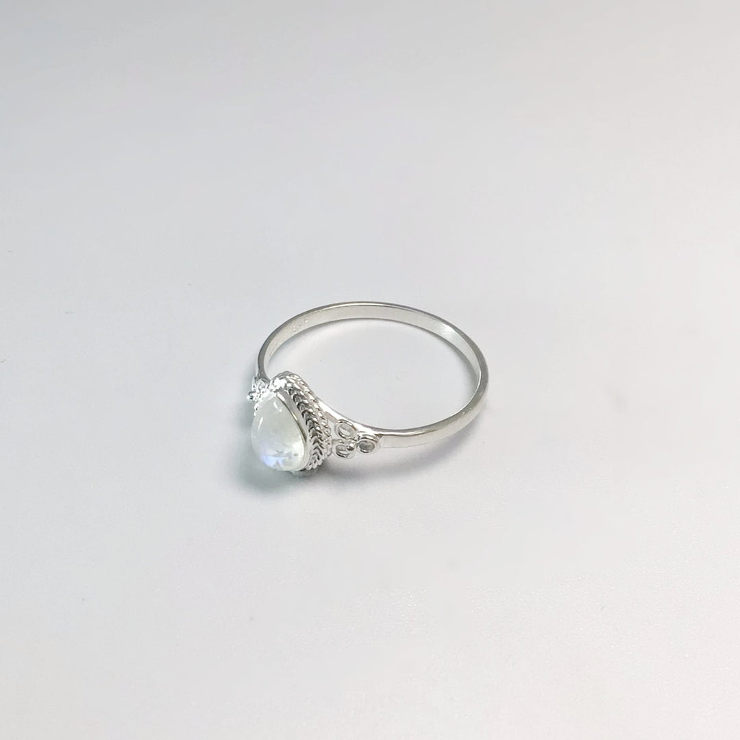 Rainbow Moonstone Ring